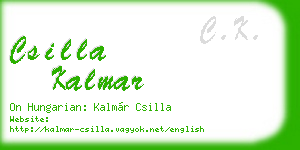 csilla kalmar business card